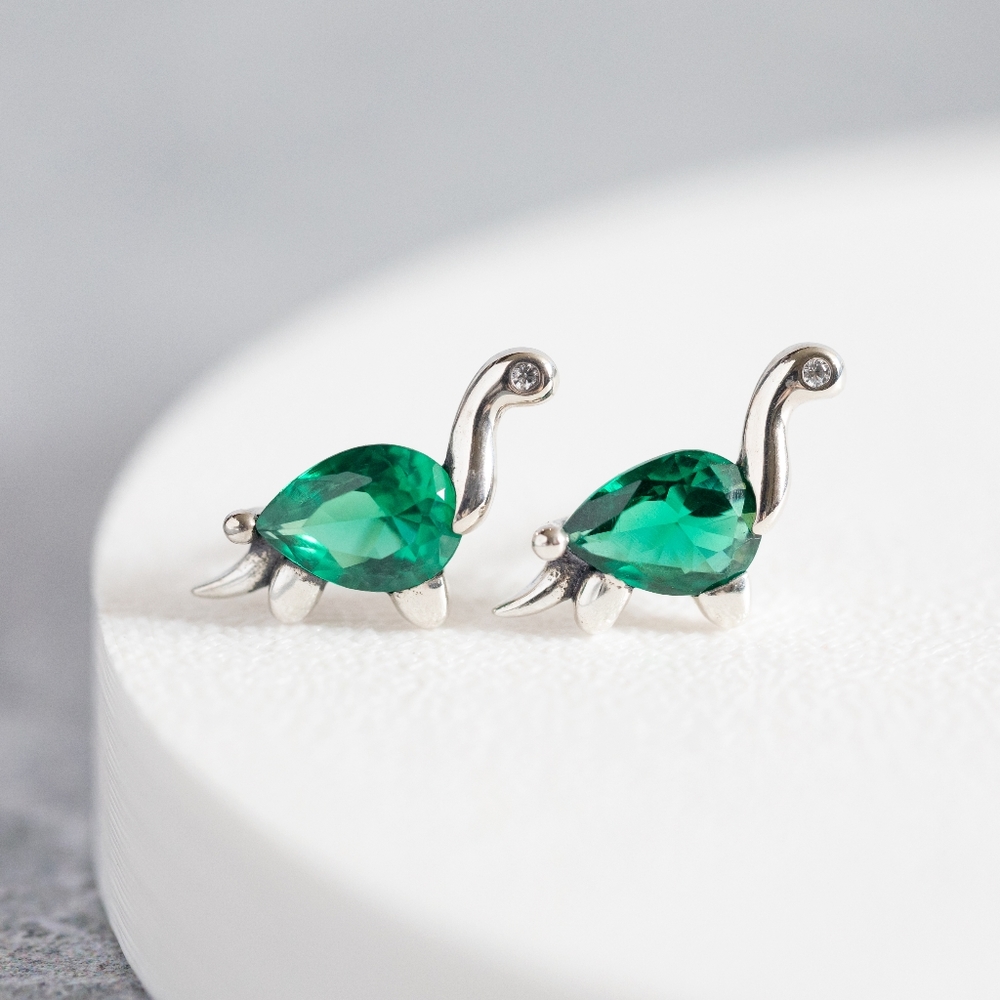 Dainty Dinosaur Studs (S925)